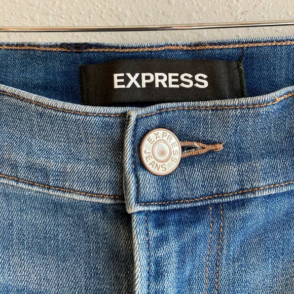 Express Floral Embroidered High Rise Stretch Leggings  Jeggings - Picture 6 of 14